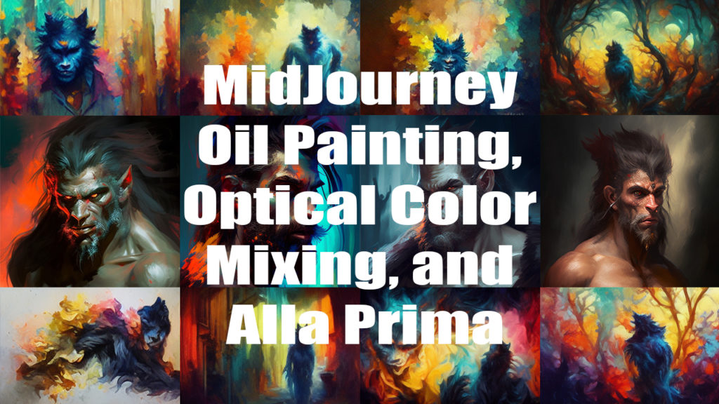 MidJourney Oil Painting Optical Color Mixing and Alla Prima